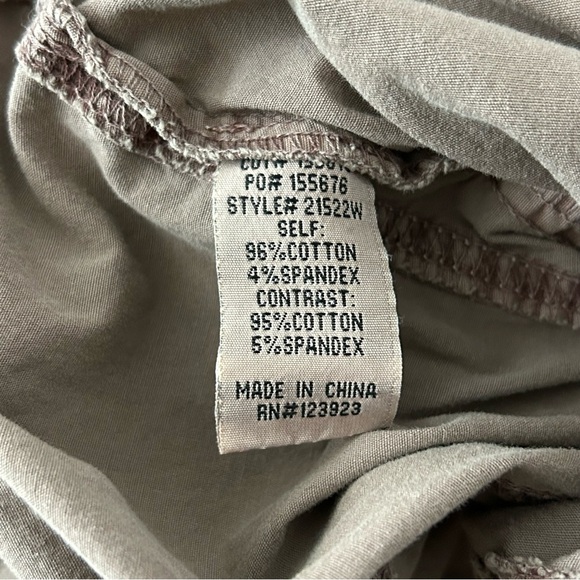 XCVI Wearables Iris Crop Pants XL Ruched Cropped Capri Pull On Tan Light Brown - Picture 14 of 14